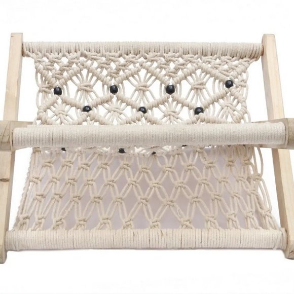 Macrame Rehal Religious Book Stand, 12x12 - Picture 5 of 6